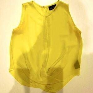 Great for summer, drapey, flattering blouse by PJK. XS, bright, neon-ish yellow.